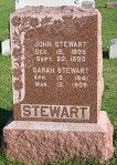 John & Sarah Stewart tombstone