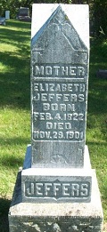 Elizabeth Jeffers tombstone